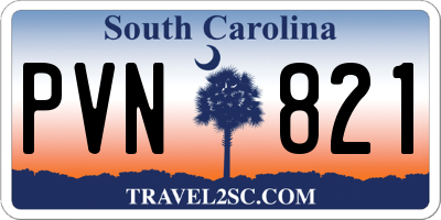 SC license plate PVN821
