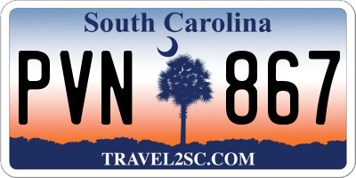 SC license plate PVN867