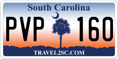 SC license plate PVP160