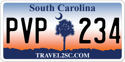 SC license plate PVP234
