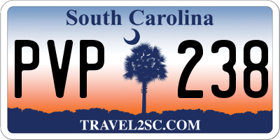 SC license plate PVP238