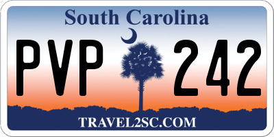 SC license plate PVP242