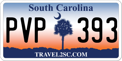 SC license plate PVP393