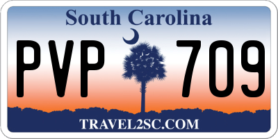 SC license plate PVP709