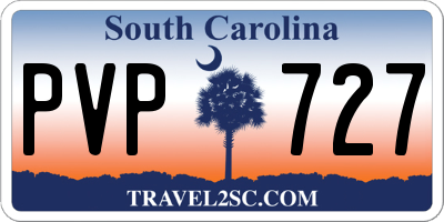 SC license plate PVP727