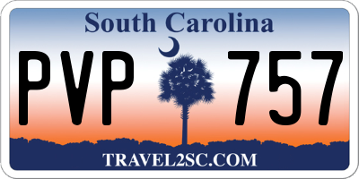 SC license plate PVP757