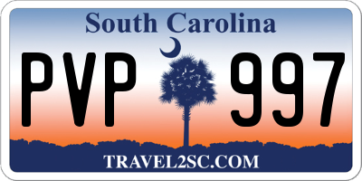 SC license plate PVP997