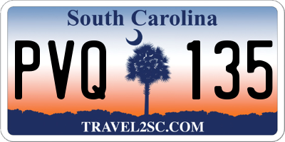 SC license plate PVQ135