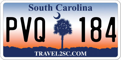 SC license plate PVQ184