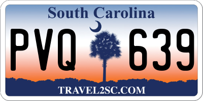 SC license plate PVQ639