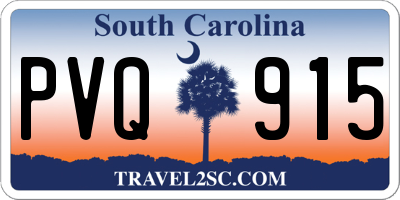 SC license plate PVQ915