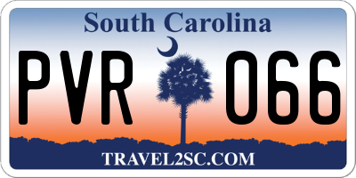 SC license plate PVR066
