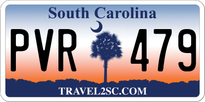 SC license plate PVR479