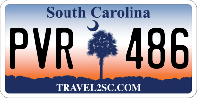 SC license plate PVR486