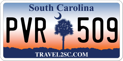 SC license plate PVR509