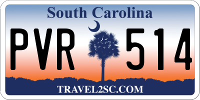 SC license plate PVR514