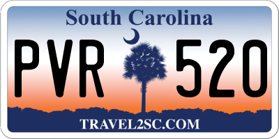 SC license plate PVR520