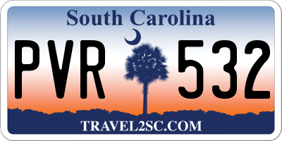 SC license plate PVR532