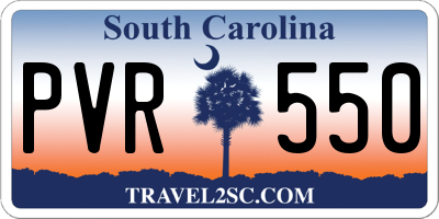 SC license plate PVR550