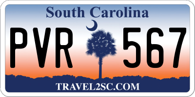 SC license plate PVR567