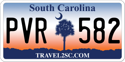 SC license plate PVR582