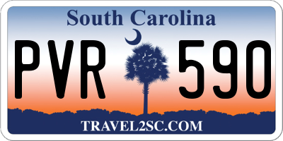 SC license plate PVR590