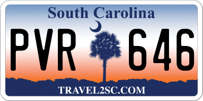 SC license plate PVR646