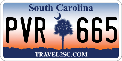 SC license plate PVR665