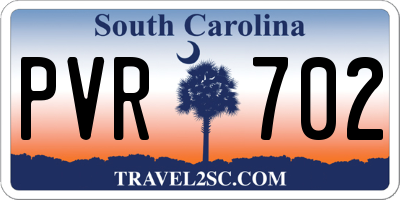 SC license plate PVR702