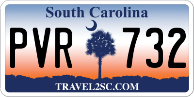 SC license plate PVR732