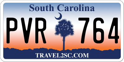 SC license plate PVR764