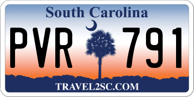 SC license plate PVR791