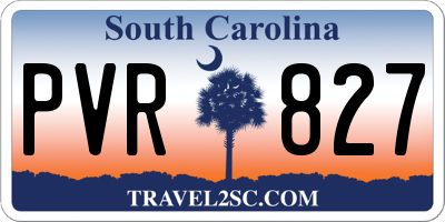 SC license plate PVR827