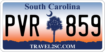 SC license plate PVR859