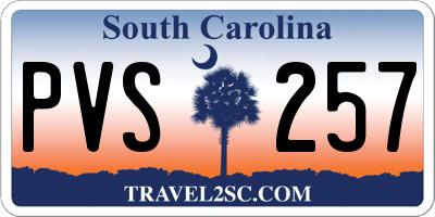 SC license plate PVS257