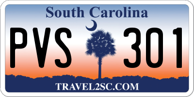 SC license plate PVS301