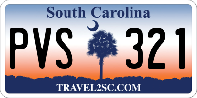 SC license plate PVS321