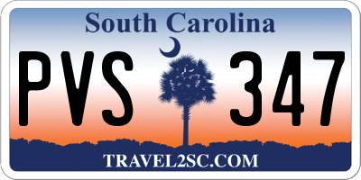 SC license plate PVS347