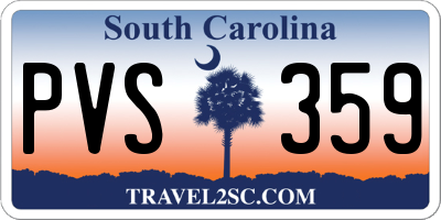 SC license plate PVS359