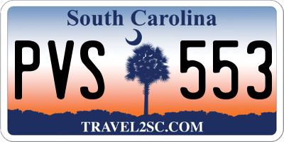 SC license plate PVS553