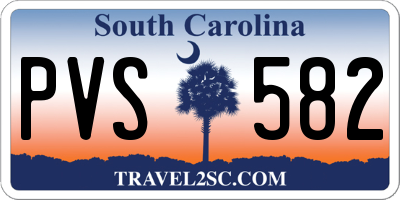 SC license plate PVS582
