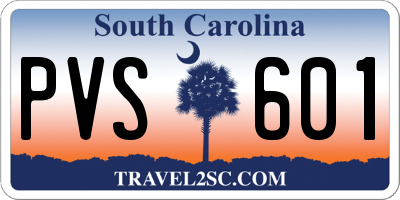 SC license plate PVS601