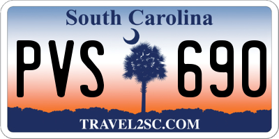 SC license plate PVS690