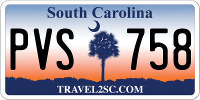 SC license plate PVS758