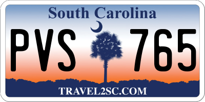 SC license plate PVS765