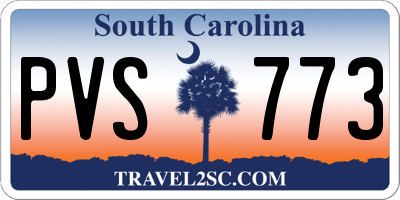 SC license plate PVS773
