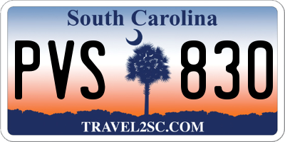 SC license plate PVS830