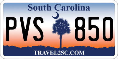 SC license plate PVS850