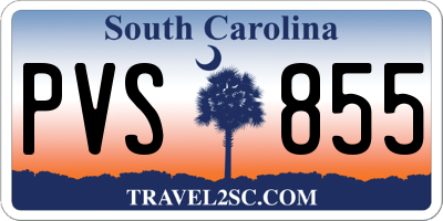 SC license plate PVS855