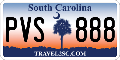 SC license plate PVS888